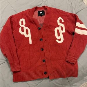G-Star Red Cardigan with White Accents